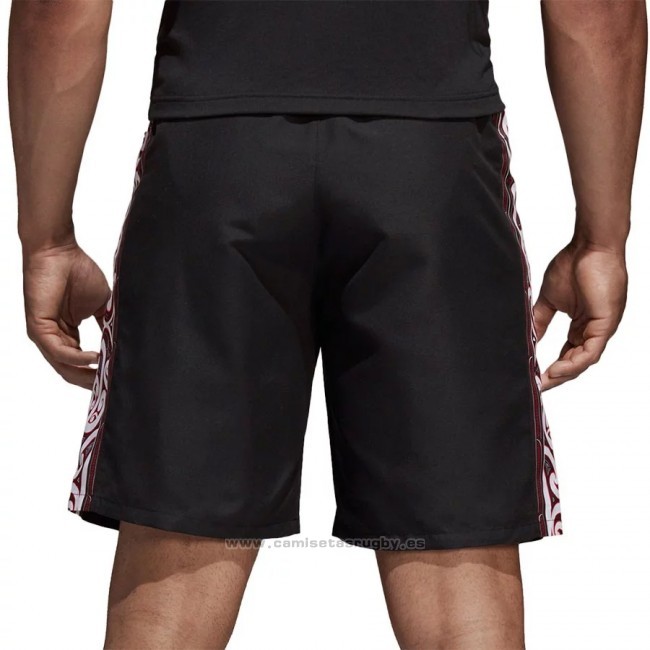 Pantalones Cortos Nueva Zelandia All Blacks Maori Rugby 2018 Negro